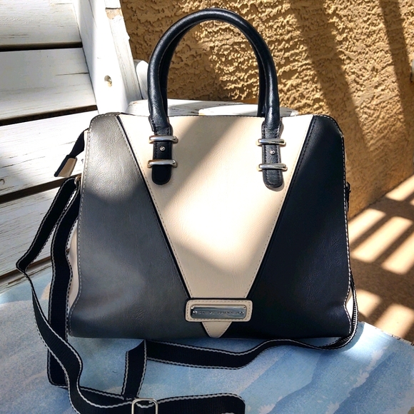Steve Madden Handbags - Steve Madden Color Block Satchel Vegan Leather Bag